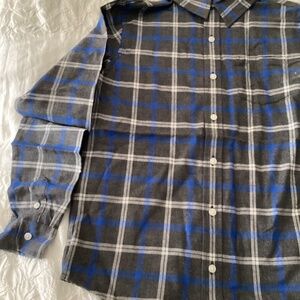 Janie and Jack new with tags boys size 10 gray blue striped flannel